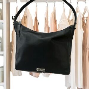Kate Spade Nylon Purse, Leather Strap, Black